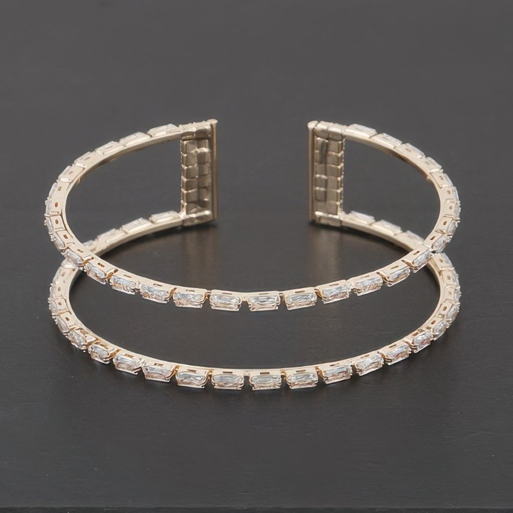 Open Crystal Cuff Bracelet